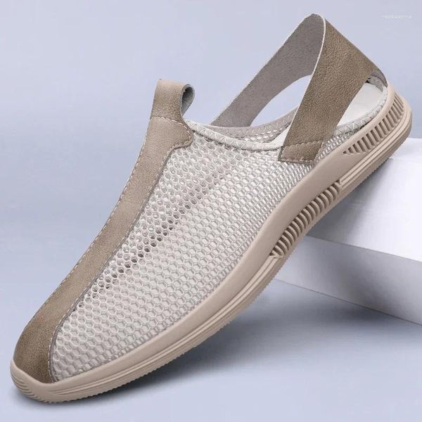 Chaussures décontractées Summer Slip sur les hommes de loisir en mailles Salle des hommes mocassins