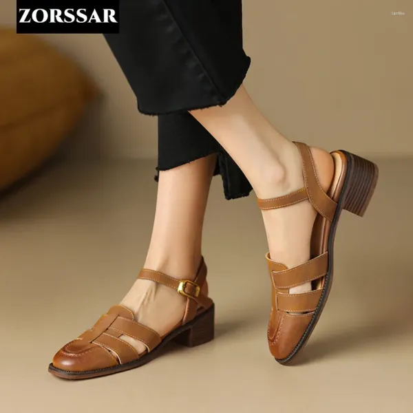 Zapatos informales de gladiador para mujer, moda de verano, banda estrecha, tacón cuadrado atado cruzado, punta redonda, diseño romano, señoras maduras sexis