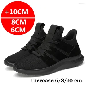 Chaussures décontractées Summer hommes baskets Mesh aspirant ascenseur 6 / 8cm