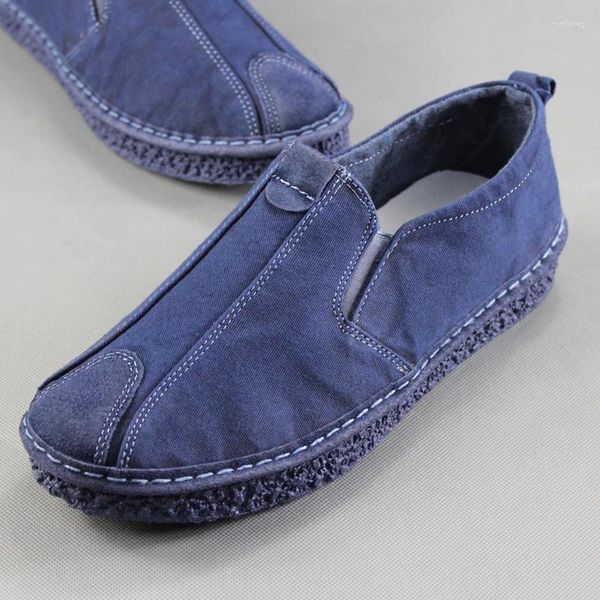 Chaussures décontractées Summer Old Pékin Hommes Soft Sof Sole Low Top Men's Flats Sneakers Style Mâle