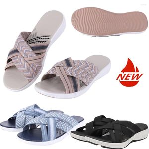 Chaussures décontractées Summer Femme's Slipper Outdoor Open Sandal Trend Trend glisse de plage chaussure femelle Femme Brestable Confortable