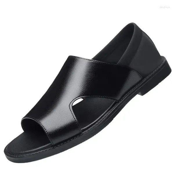 Chaussures décontractées tenis masculino masculin vintage classique slip on sandal peep toe extérieur mocassins en cuir en cuir