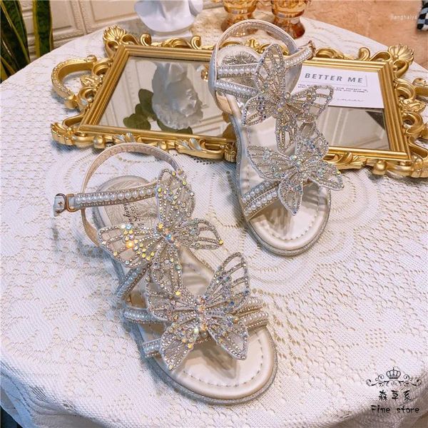 Zapatos Casuales The Dream Butterfly Roman Go Con Fairy Flat Pearl Line