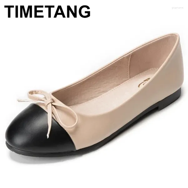Zapatos casuales TIMETANGBig Size42Ballet Flats mujeres Slip On Soft Ballerina trabajo femenino negro Beige zapato Chaussure Zapatillas