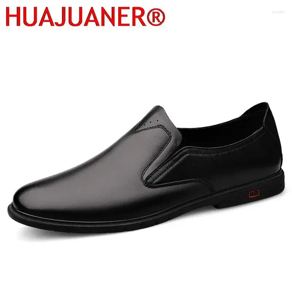 Zapatos casuales de alta calidad, diseñadores de lujo, mocasines de negocios para hombres, mocasines hechos a mano con estilo para caballero, mocasines sin cordones de estilo británico