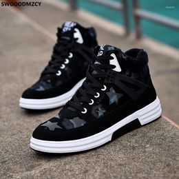 Casual Shoes Trainers For Men 2024 Black Leather High Top Sneakers Luxury Zapatos de Hombre Chaussure Homme