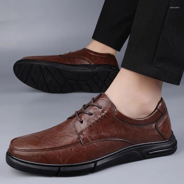 Mocassins en peluche pour hommes, chaussures décontractées, tendance, confortables, ultralégères, élégantes, marron, Oxford, plates, de haute qualité