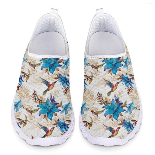 Zapatos informales Tropical Bird Mujer Mujer Penny Lofea Mujeres corriendo zapatillas Slip on Flats Femenina de malla Mesh Playa de verano