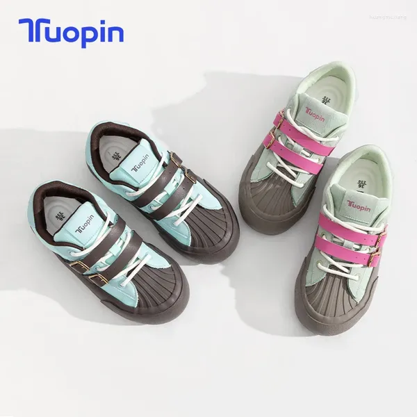 Chaussures décontractées Tuopin roman pour femmes Creative Board Trend Blue Blue Green Sneakers Lace-Up