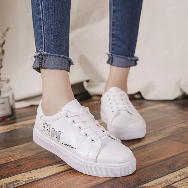 Chaussures décontractées U Le cuir femme blanche femme vulcanize baskets respirant sport marche de marche plate-forme plateaux