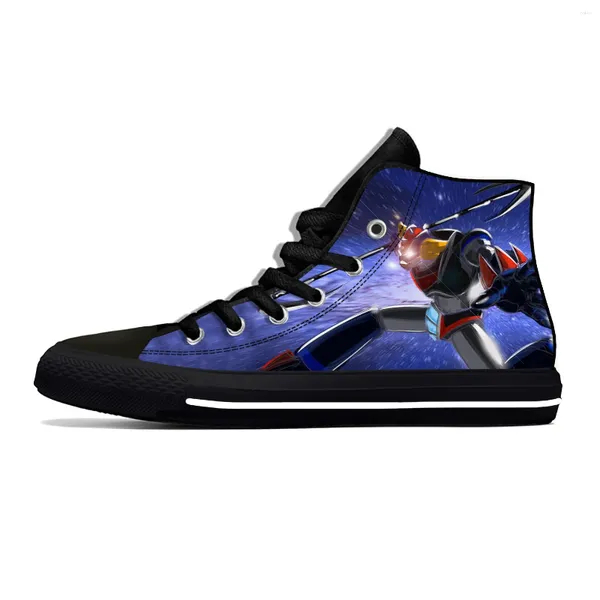 Chaussures décontractées UFO Robot Goldrake Grendizer Anime Gurendaiza Breathable Men Women Sneakers High Top Lightweight Board