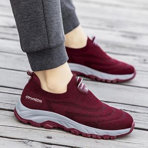 Casual schoenen Unisex Running Slip-on Sneakers Sport Licht Dames Mesh Ademend Heren Sale