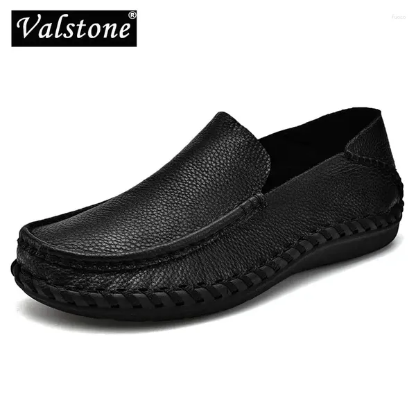 Chaussures décontractées Valstone Taille 48 Slip-on pour hommes mode respirant en plein air des chaussures de conduite en plein air modes de travail faits à la main