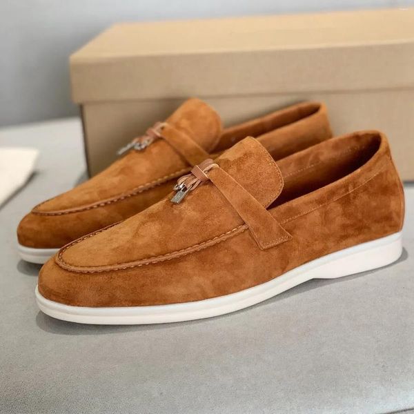 Zapatos informales Velvet cuero para hombres para hombres de cuero 2024 Spring and Autumn Luoluopia Driver's Lazy Summer Balking Lofer