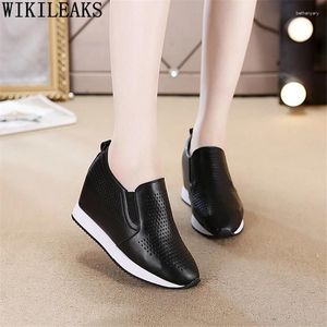 Casual schoenen vulcanisatie vrouw slip op hoogte toenemende platforms Lift voor vrouwen 2024 Designer Sneakers Chaussure