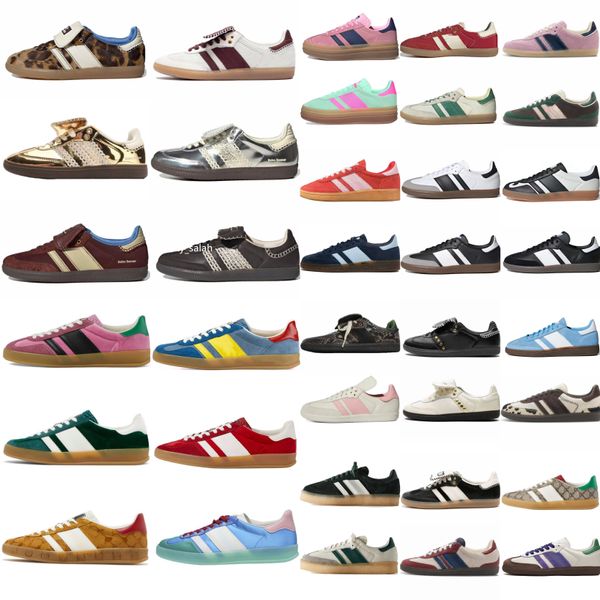 Chaussures décontractées Pays de Galles Bonner Vintage Spezl Trainer Sneakers Plateforme Chaussures Léopard Imprimé White Handball Fashionable Men classique Femmes Outdoor Flat Sports Sneakers