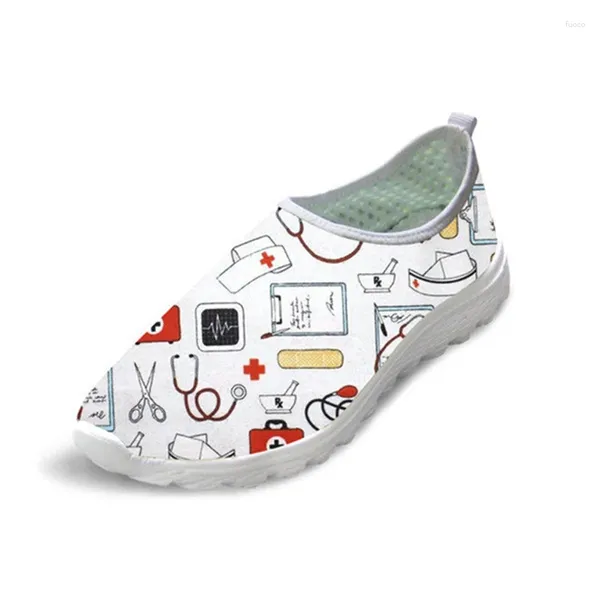 Zapatos casuales dondeisart zapatillas de malla luz 3D Cartoon estampado Mujeres Primavera verano Slip-On Flat Walking Zapatos Flats