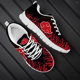 Chaussures décontractées Where Isart Red Fire Cartoon Pattern Mesdames Footwear Footwear Mesh Leisure Sneakers Zapatos Mujer Femmes Blanc Sneaker 2024 Taille