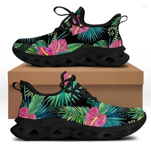 Casual schoenen waar dames Hawaii bloemenprint niet-slip lopende sneaker 2024 Designer Flex Control Sport Footwear Ademend