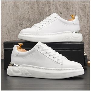 Zapatos informales blancos Hip-Hop Punk para Hombre, Zapatillas de deporte con plataforma de celebridad Web, Zapatillas para Hombre con aumento de altura