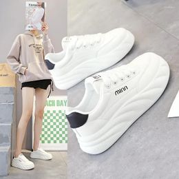 Zapatos casuales White White White's 2024 Spring Board Platform Sports Platform Sports Sneakers Zapatos de Mujer