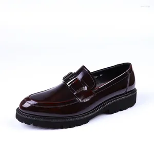 Chaussures décontractées Vins Red / Black Platform Locs Mens Mentime de cuir authentique