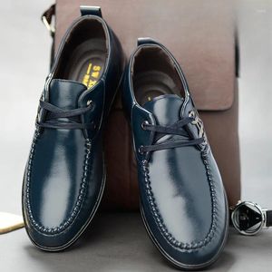 Casual schoenen Winter veterleer lederen heren kantoor zakelijke jurk platte loafers zwart oxford ademende formele bruiloft