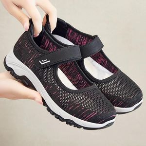 Casual schoenen vrouw 2024 trend sneaker wiggen voor vrouwen glijden aan werk niet -sneakers wandelende damesverkoop