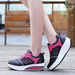 Chaussures décontractées Femme All Seasons Leather Sports Sneakers Femmes Shake Ventilate Fitness Randonnée Soft For Lady Office