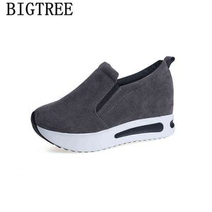 Casual schoenen Women Lift Woman Platform Slip bij toename binnen mocassin sneakers 2022 Trampki Damskie Buty220513