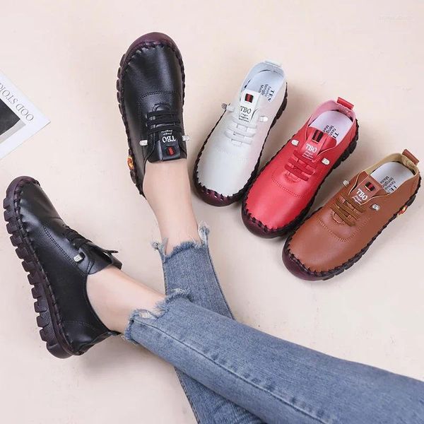 Chaussures décontractées Femmes Flat Summer Orthopedic Locs Femme Mocasins Cousue Slip on Ballet Flats for Luxury Designer