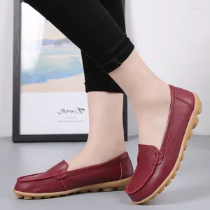 Casual schoenen vrouwen flats balletvrouw uitgesneden lederen ademende mocassins dames boot ballerina vrouw