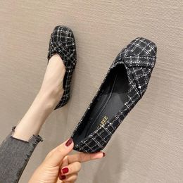 Casual schoenen dames flats groot formaat zwart plat voor vrouwelijk dagelijks gebruik Vierkante kop Comfortabele zomerloafers met zachte zool