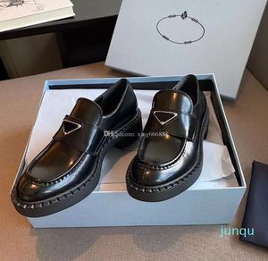 Zapatos casuales Zapatos mocasines de mujer Mocasines de cuero cepillado color chocolate zapatillas planas de marca plataforma de charol negro corte bajo EU35-41 055