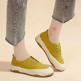 Chaussures décontractées Femmes One Foot Tolevas Summer Simple Flat Sole Single Fashion Breathable Enceinte Mujer Sapato