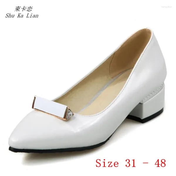 Chaussures occasionnelles femmes Pumps Office Bas Med Talons Slip on Career Plus taille 31 32 33 - 40 41 42 43 44 45 46 47 48