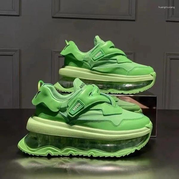Zapatos informales para mujer, zapatillas con amortiguación de aire, color verde, de lujo, con amortiguación para correr, plataforma cómoda, diseñador de marca