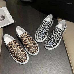 Casual schoenen dames canvas slip op sport 2024 lente modeontwerper luipaard print sneakers loafers dames plat