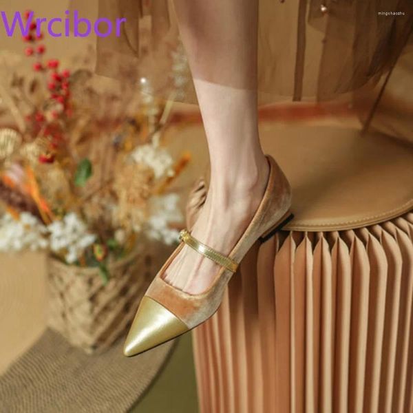 Chaussures décontractées Style chinois Femme Petite parfume mature Sexy Sexe rétro Suede rétro Materifiée Vin Champagne rouge Couleur pointue