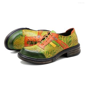 Zapatos informales para mujer, zapatos planos Oxford para mujer, zapatillas de deporte de cuero genuino, zapatos Oxford Vintage para mujer, calzado