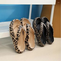 Casual schoenen damesluipaardafdruk slippers clip teen strand lichtgewicht slip op de zomer