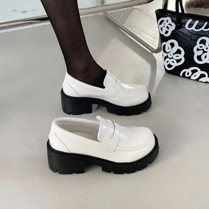 Casual schoenen dames Mary Jane Japanse jk mode ondiepe slip op dames elegante lage hiel straatstijl dikke zool loafer