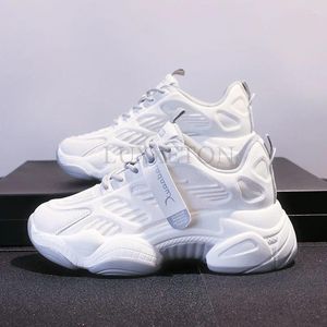 Zapatos informales para mujer, zapatillas de deporte 2024 de tendencia, rosa, blanco, morado, grueso, deportivo, suela gruesa, cesta de tenis para mujer