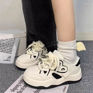 Casual schoenen dames gevulkaniseerd rond teen trend kleurblokpatroon ontwerper veter outdoor vlakke niet-slip dames sneakers