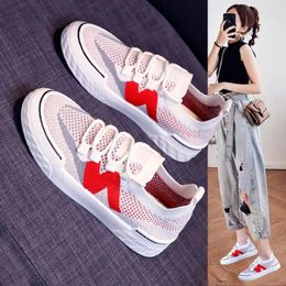 Casual schoenen Dames met zonder hak Canvas Modetrend Plat Rood Tennis Leuke schoen Vrouw Lente Zomer 2024 Hit