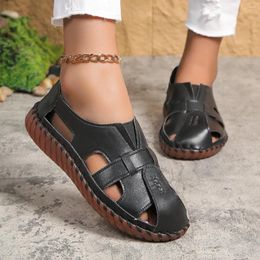 Chaussures décontractées Femmes Sandalias 2024 Été Hollow Zapatos Zapatos grande taille Sandales plates para damas en oferta