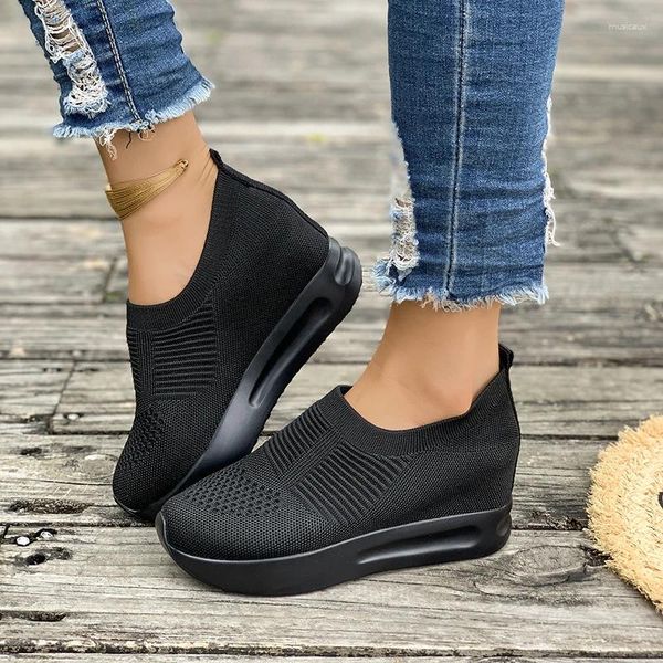 Zapatos casuales para mujeres zapatillas 2024 suave cero caída suela con el dedo liviano