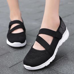 Chaussures décontractées Femmes Sneakers Mesh Flats Summer Tenis Tenis Feme Feme Sneaker non-Sli Zapatos de Mujer 35-42