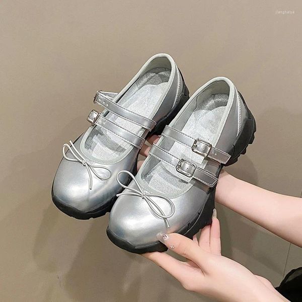 Chaussures occasionnelles femmes Sports Sneakers Mary Janes Flats Bow Plateforme Lolita 2024 Été Designer Running Walking Zapatos Mujer