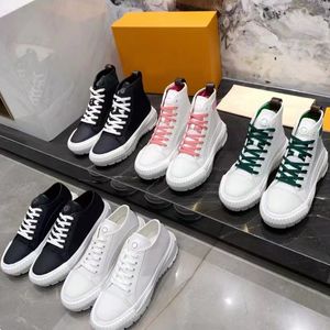 Casual schoenen dames Dikke zolen schoen ontwerper SCHOENEN Reizen lederen veterschoen sneaker mode dame Running Trainers Letters platform doek gym sneakers maat 35-41-42